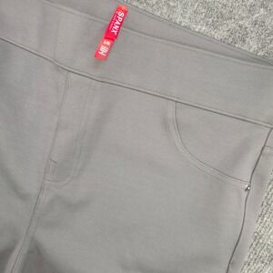 Spanx Women Large Gray Ponte Ankle Pants Slim Fit Stretch Pull On Career Wear